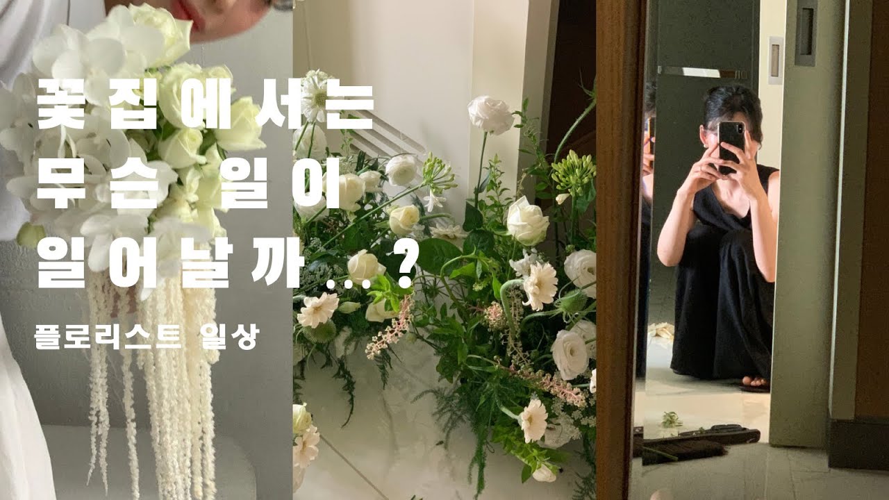 플로리스트 브이로그 고터꽃시장가고 양재꽃시장가고 꽃다듬고 부케만들고 행사준비하는 일상 (고속버스터미널꽃시장 양재꽃시장 플로리스트브이로그) 