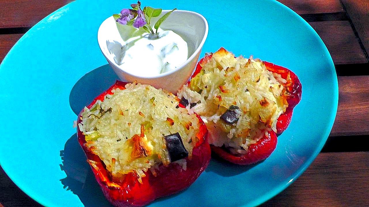 Gef&uuml;llte Paprikaschote Rezept vegetarisch | Der Bio Koch #647