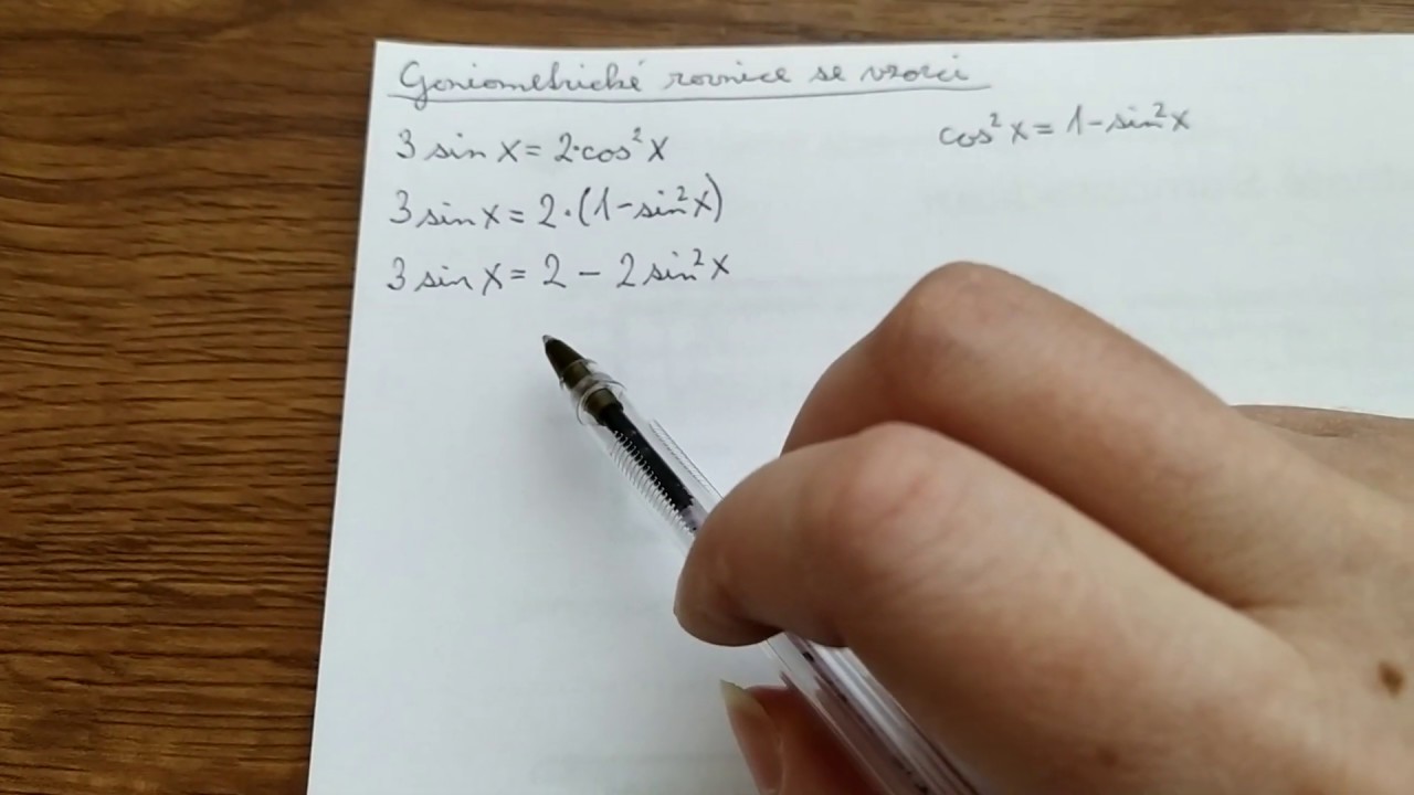 Goniometrické rovnice se vzorci - příklad 1 [1/3]