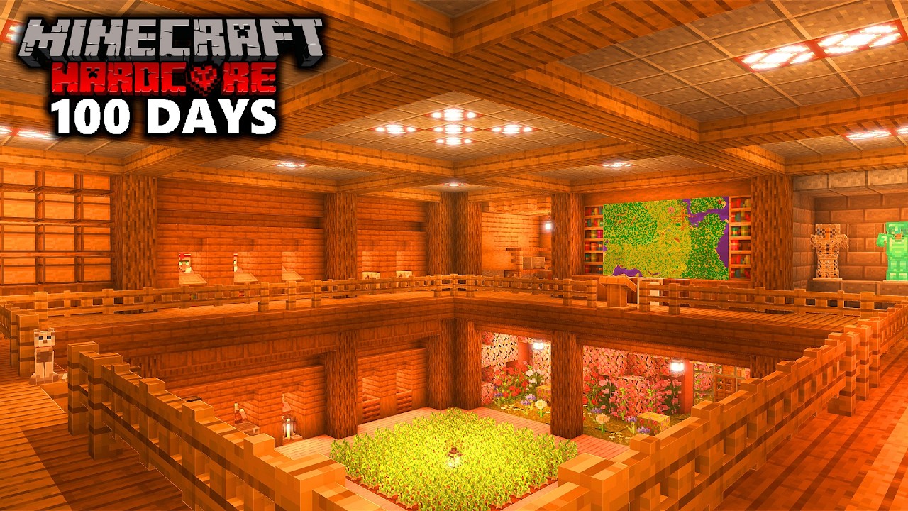I Survived 100 Days Building an UNDERGROUND BASE in Hardcore Minecraft