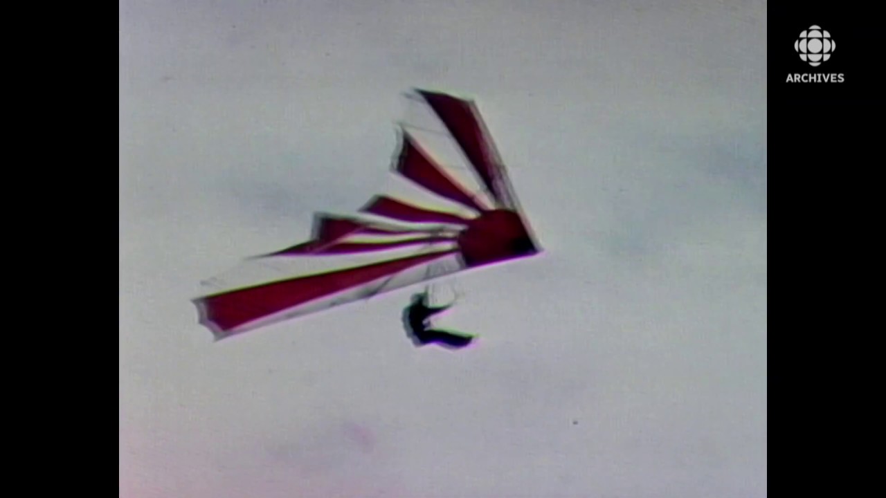 La pratique du deltaplane au Mont-Saint-Pierre en Gaspésie en 1979