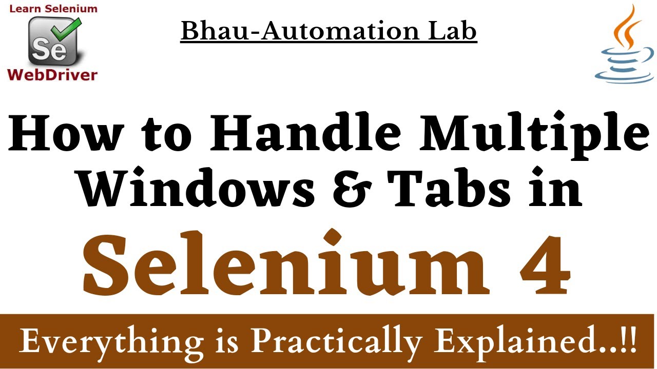 How to handle multiple tabs windows in Selenium 4 | Open New tab and windows Selenium 4