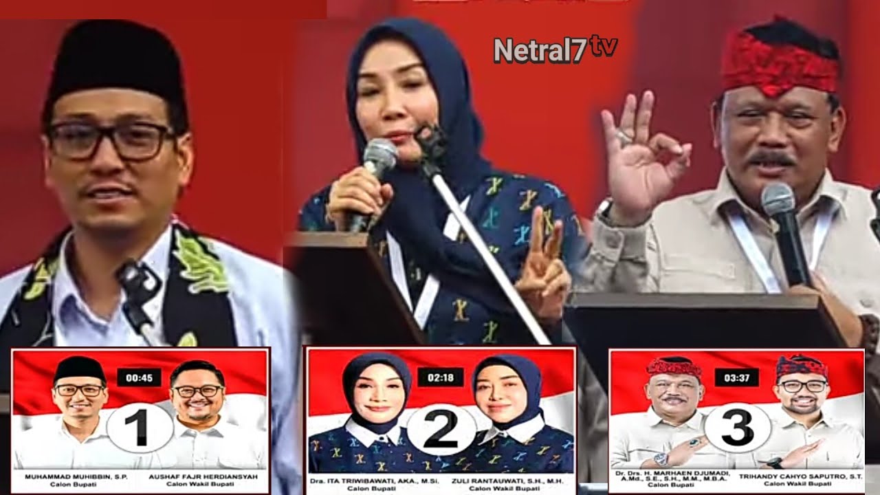Pidato Singkat, 3 Calon Bupati, Pilkada Nganjuk 2024