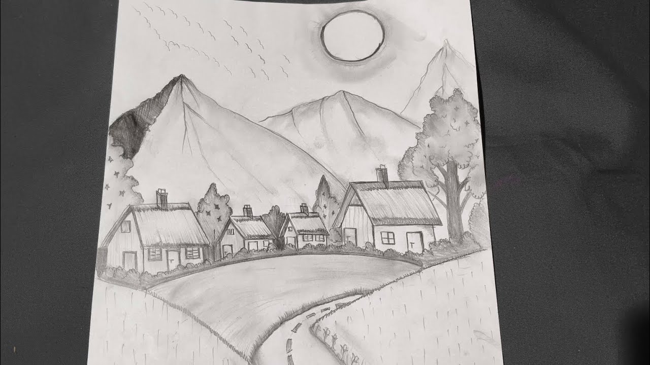 Scenery drawing kivabea aankbo. ll. How-to Draw pencil sektch scenery 