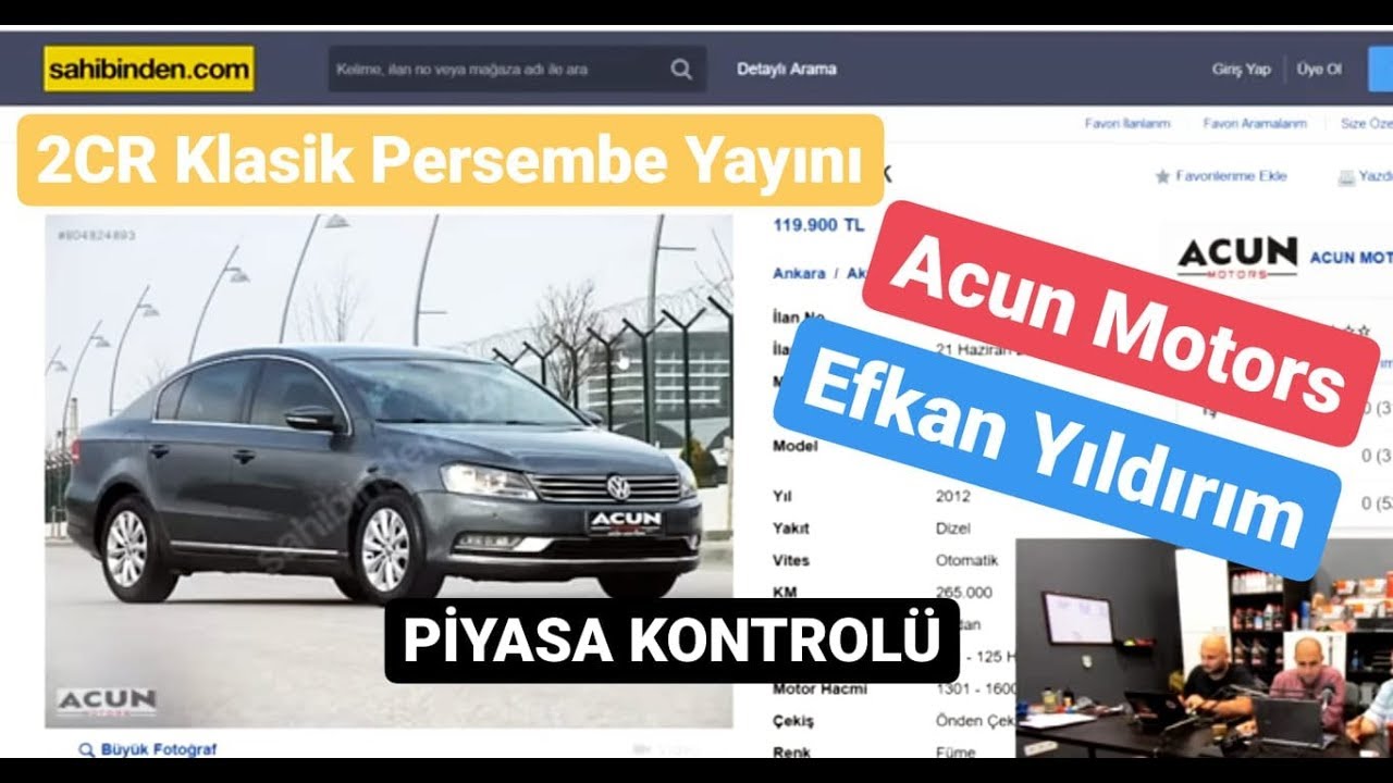 2CR - Klasik Perşembe Yayını - Efkan Yıldırım ve Acun Motors ile SAHİBİNDEN.COM