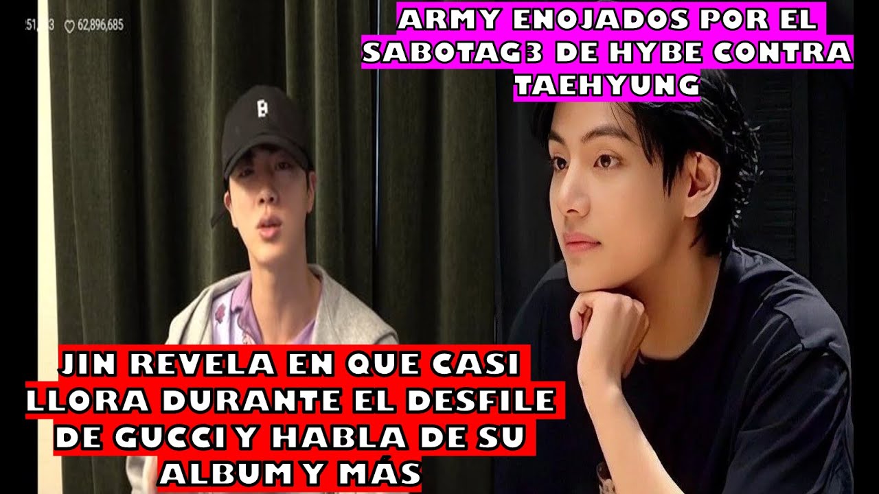 😤SABOTAG3 CONTRA TAE /JIN REVELA EN LIVE QUE CASI LLORA DURANTE EL EVENTO DE GUCCI Y DIO DETALLES DE