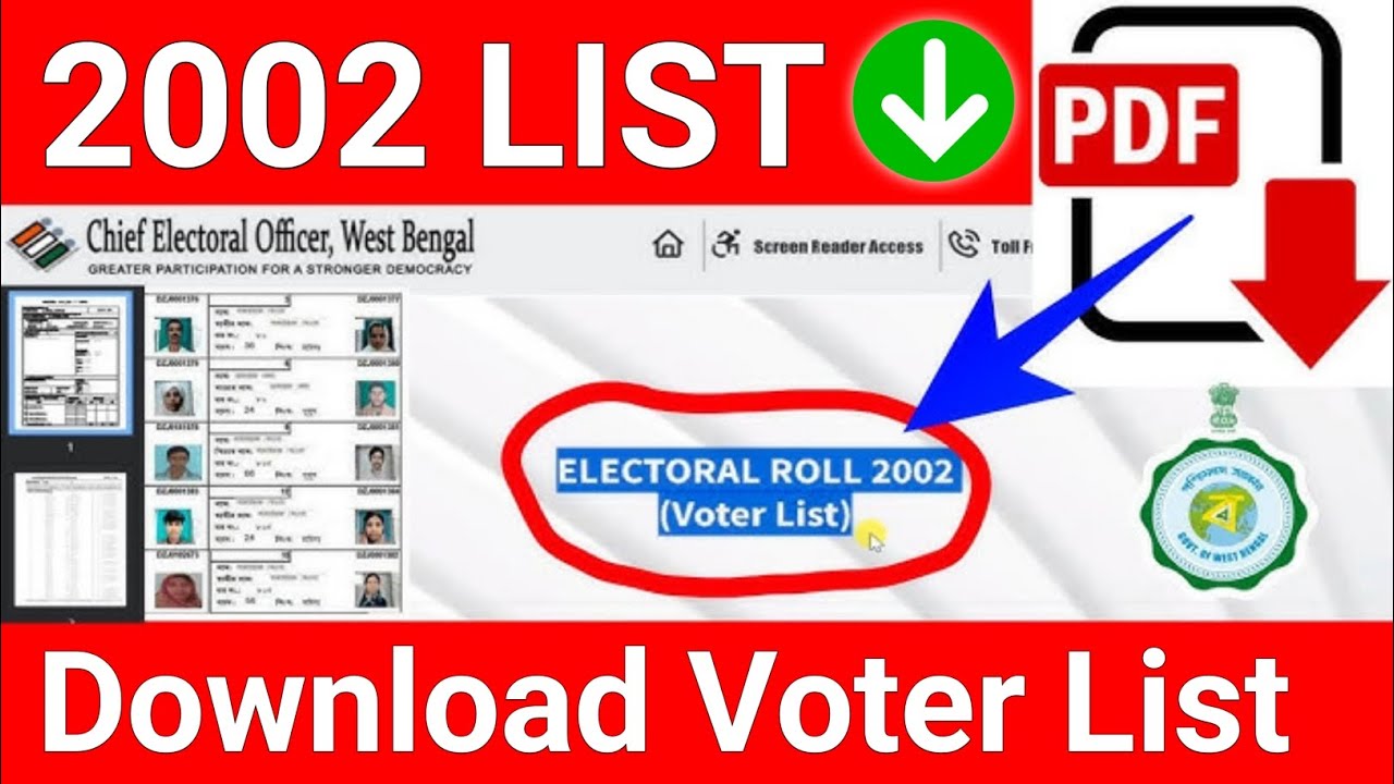 How to Download 2002 West Bengal Voter List | 2002 saler voter list kivabe ber korbo west bengal 