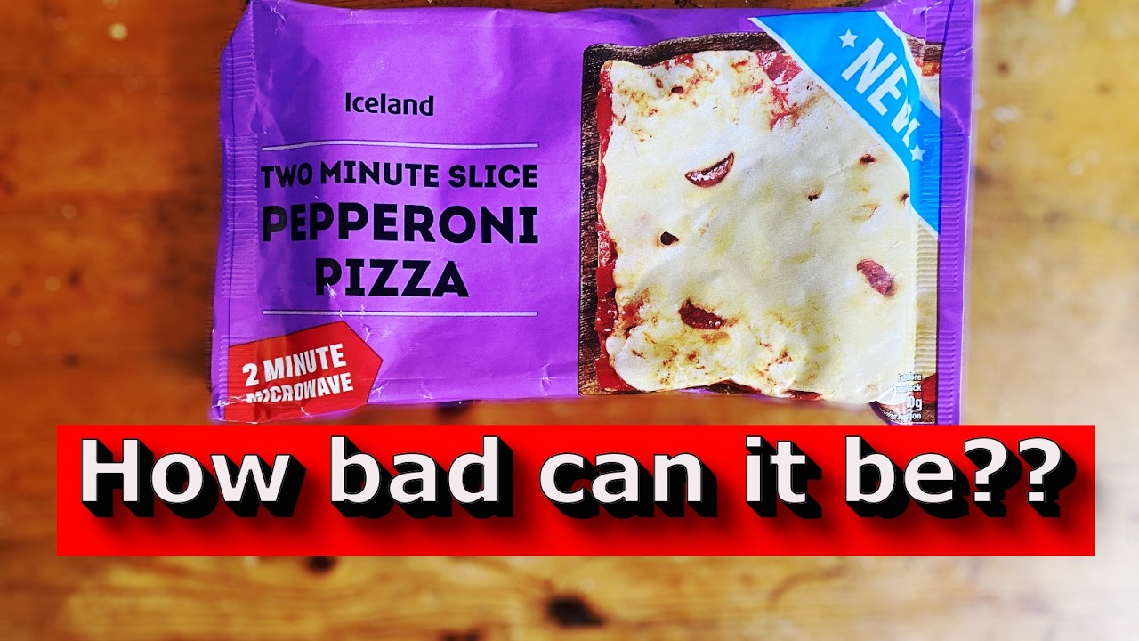 NEW! WIN or in the BIN? Iceland 2 minute pepperoni slice microwave food UK supermarket foodie review