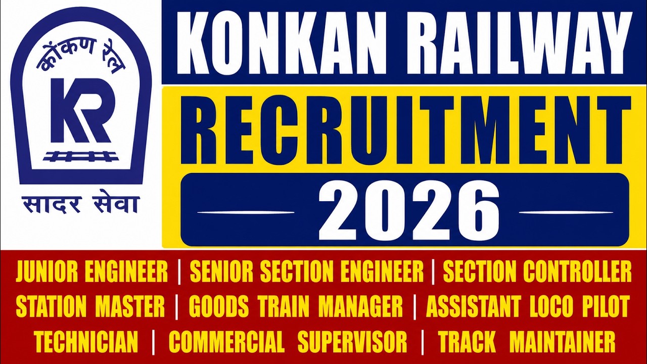 KRCL Recruitment 2026 Notification Out for JE, ALP, Track Maintainer & More Posts, Apply Online