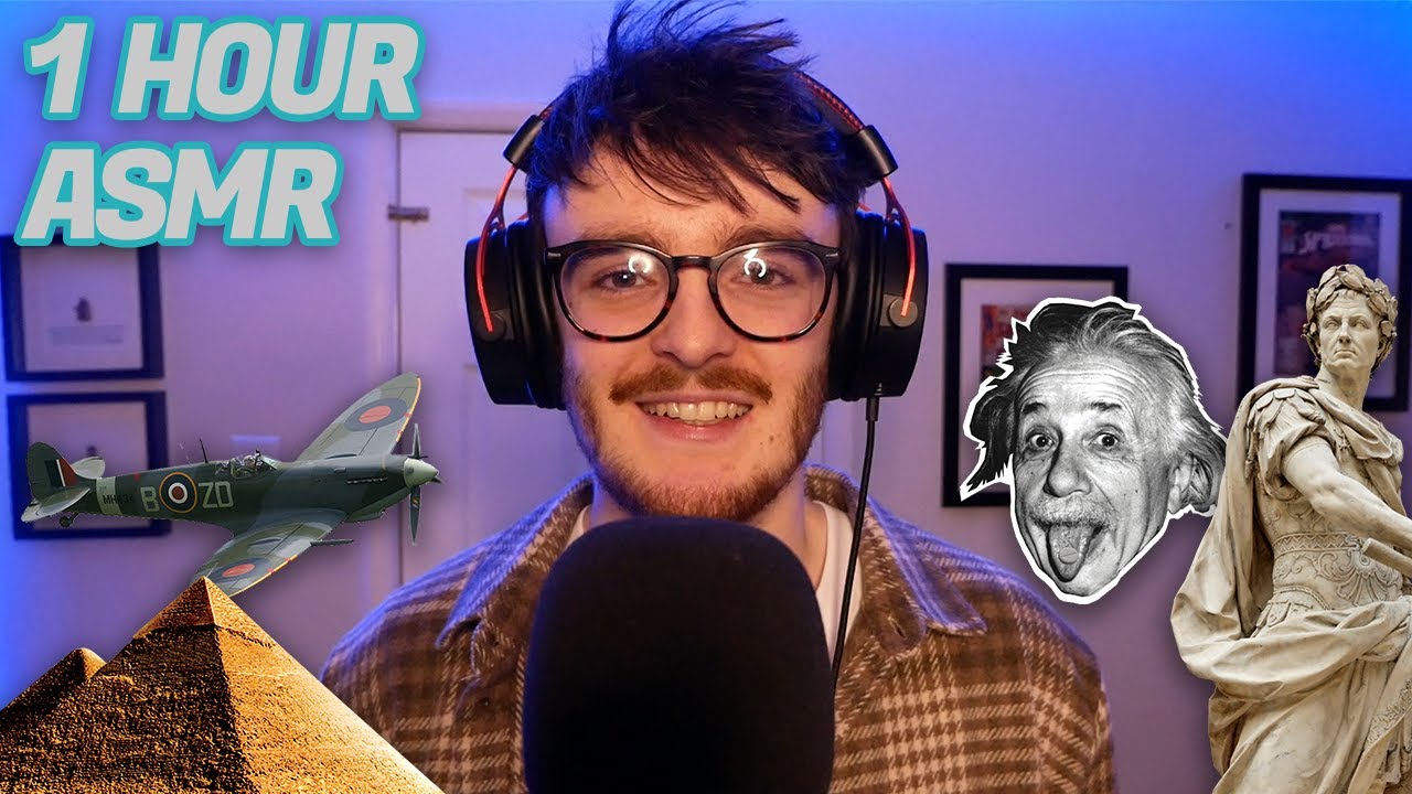 ASMR 1 Hour of History Facts (Ear-To-Ear Whisper)