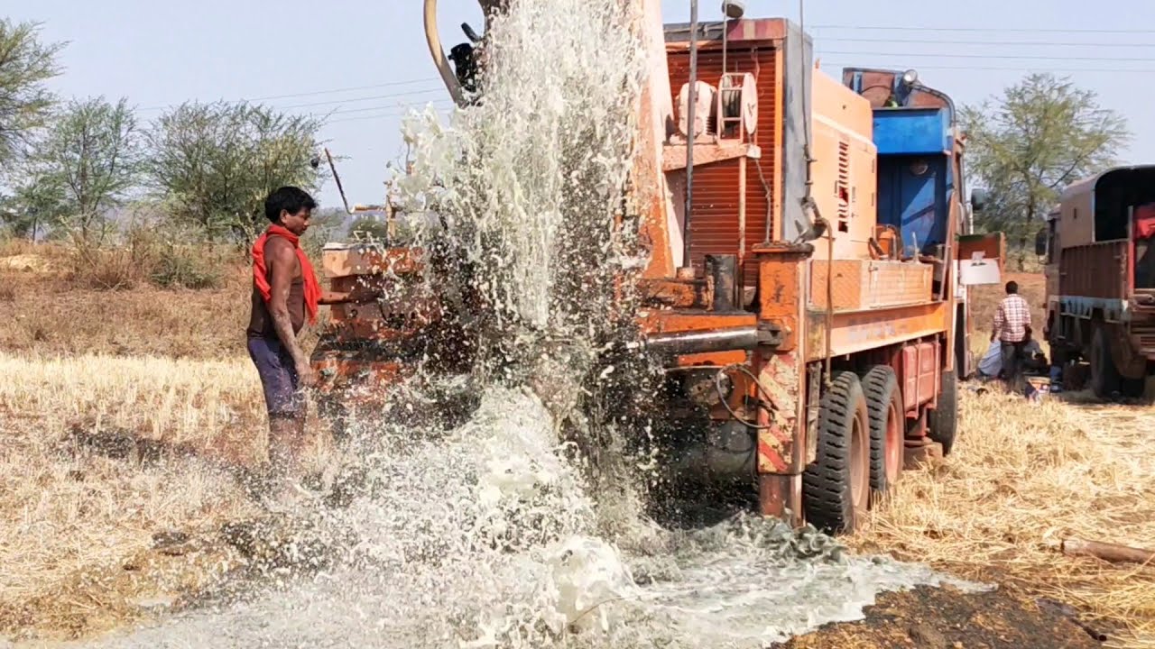 Borewell Drilling - 20 Hp water journey 150 Feet Deep Boring | Coconut water checking method