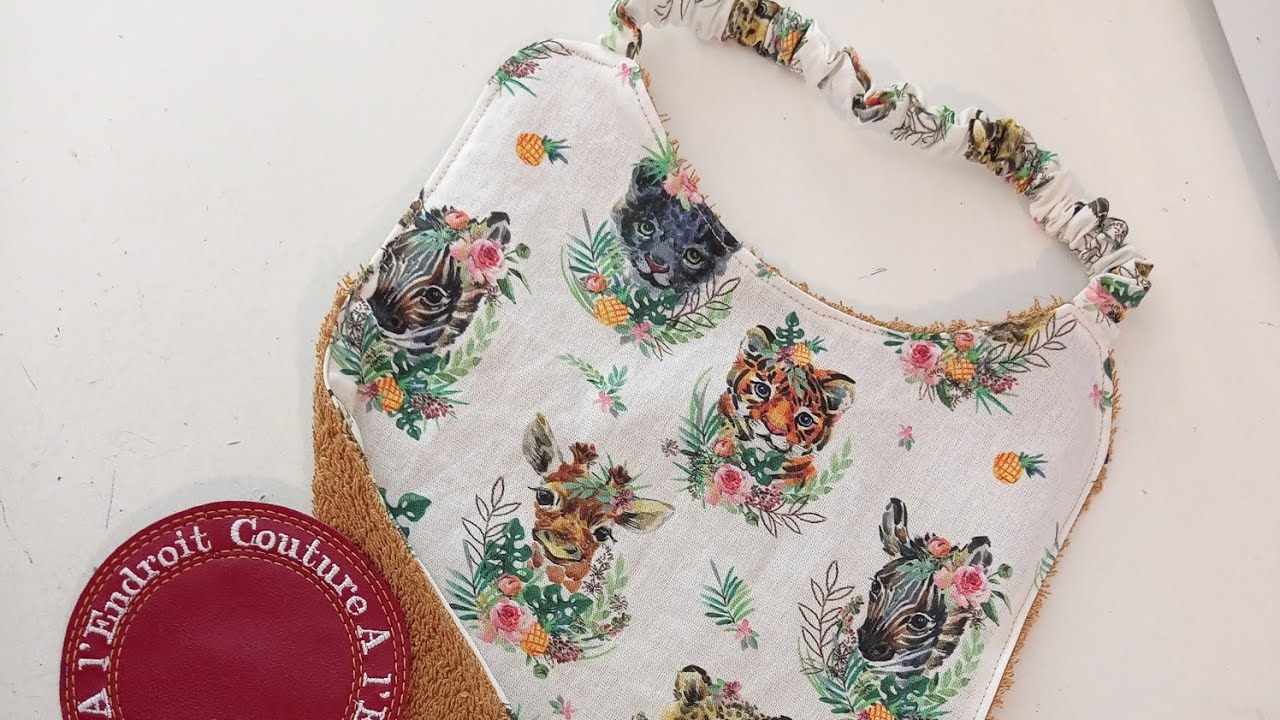 Serviette Elastiquée , bavoir pour la maternelle . Tuto couture facile