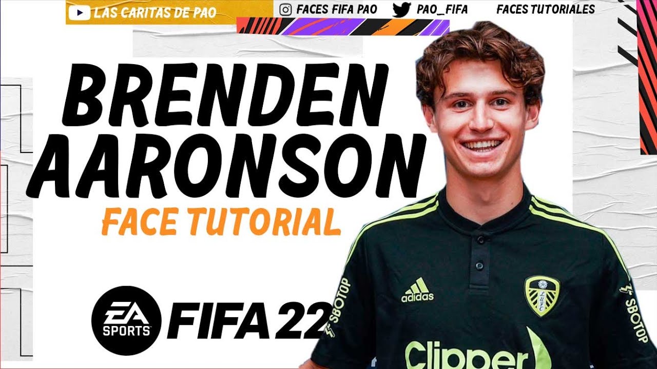 Brenden Aaronson FACE FIFA 22 FACE CREATION  pro clubs look alike | TUTORIAL + STATS LEEDS