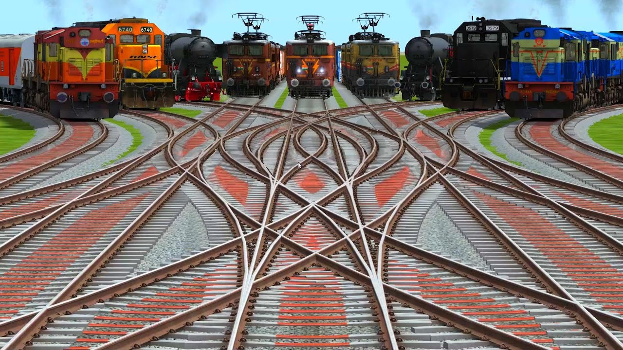 ▶️Ix Trains Run Back To Back On Indian Bumpy Railroad tracks || indian train videos on youtube 