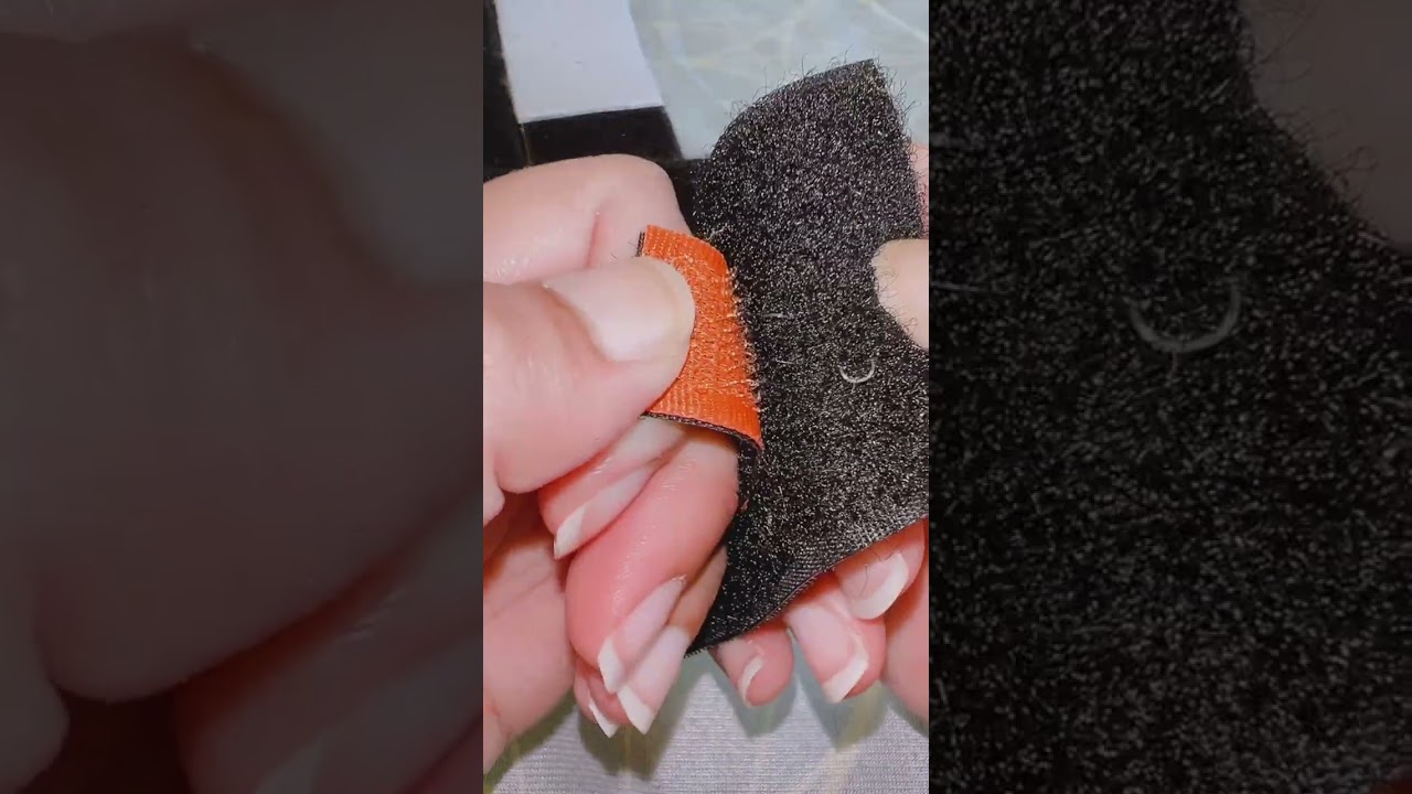Black loop with small adhesive velcro Random crunch