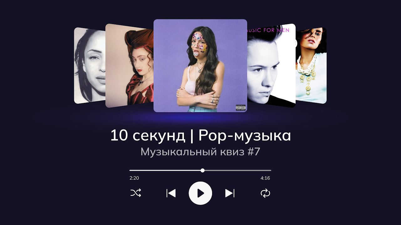 Музыкальный квиз | Поп-музыка 20 и 21 века | Угадай песню за 10 секунд (Pop music quiz)