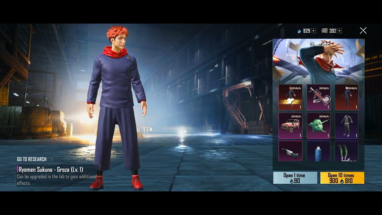 Free Mythic Ryomen Sukuna groza + 2 Materials in just one spin 😍😍🔥