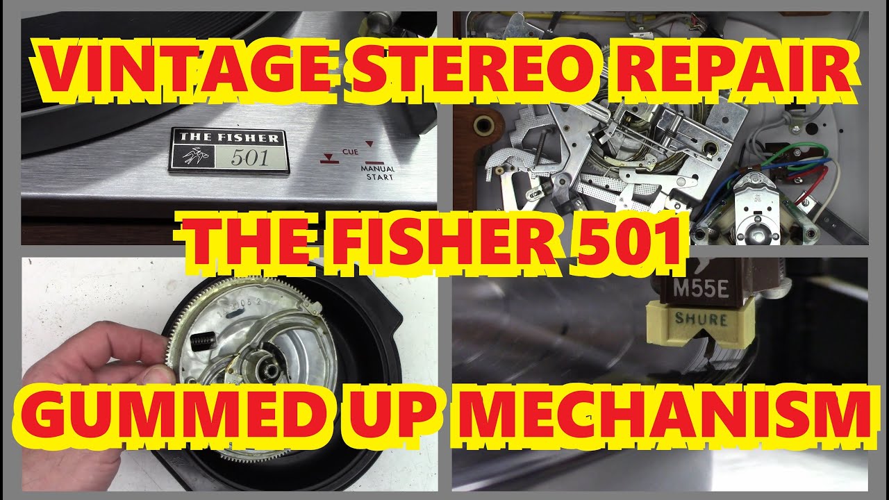 THE FISHER 501 TURNTABLE FROM 1970 COMPLETE TEARDOWN, CLEANING, AND RELUBE VINTAGE STEREO REPAIR