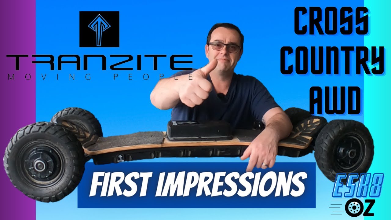 Tranzite Cross Country AWD V Series First Impressions - Real All Terrain Electric Skateboard