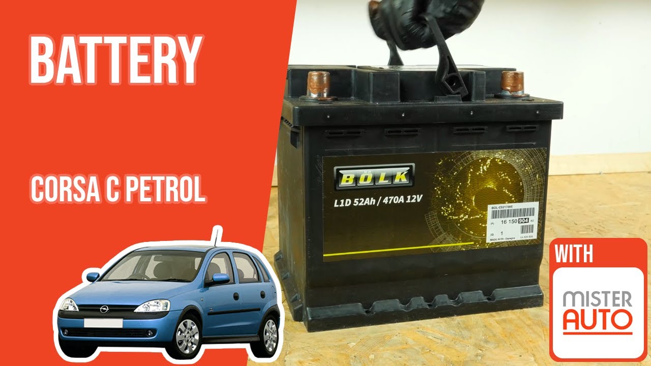 How to replace the car battery Corsa C / mk2 1.4 16V 🔋