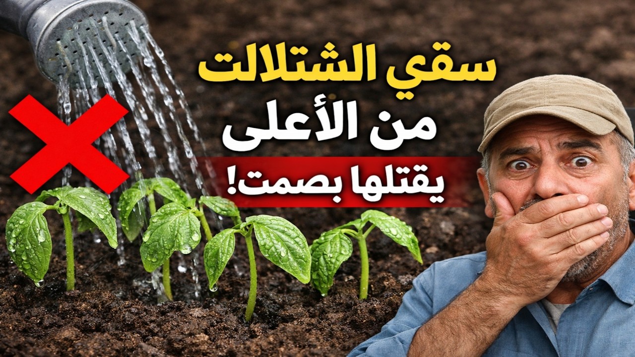 السر الذي لا يخبرك به أحد: لماذا سقي الشتلات من الأعلى يقتلها بصمت؟
