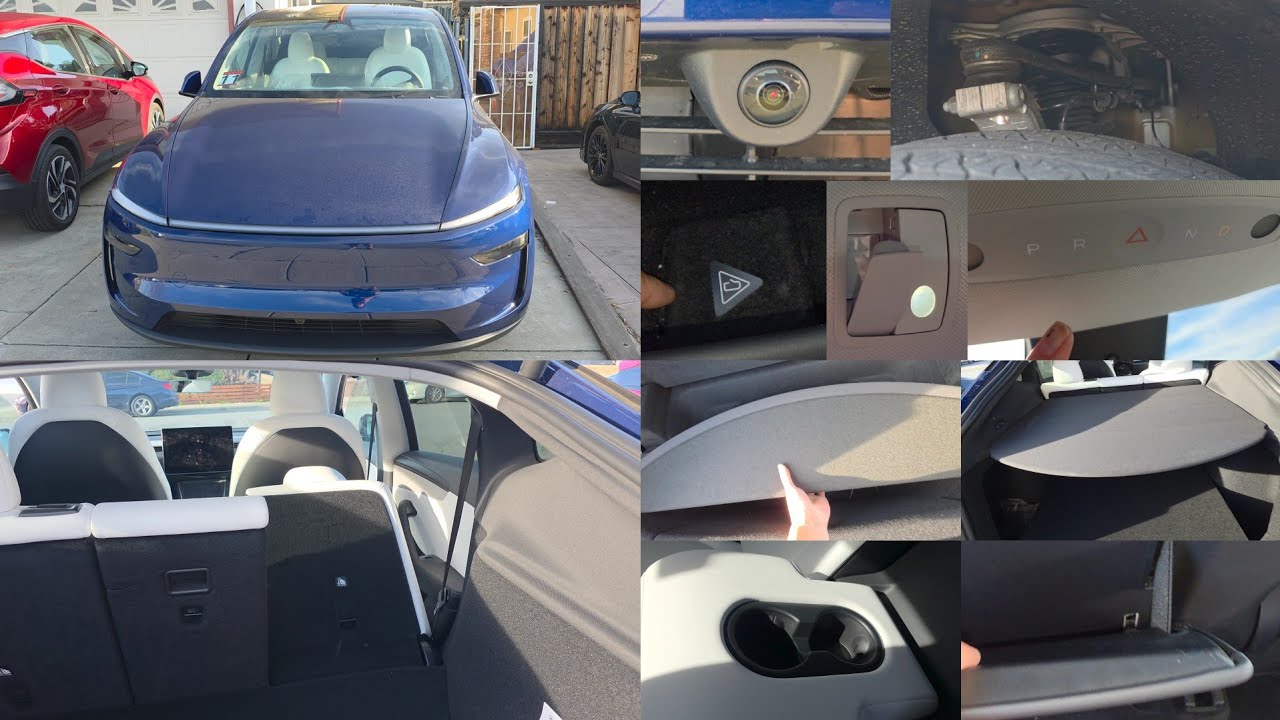 2026 Tesla Model Y Close Up Detailed Look Inside and Out Interior Exterior UI User Interface Review