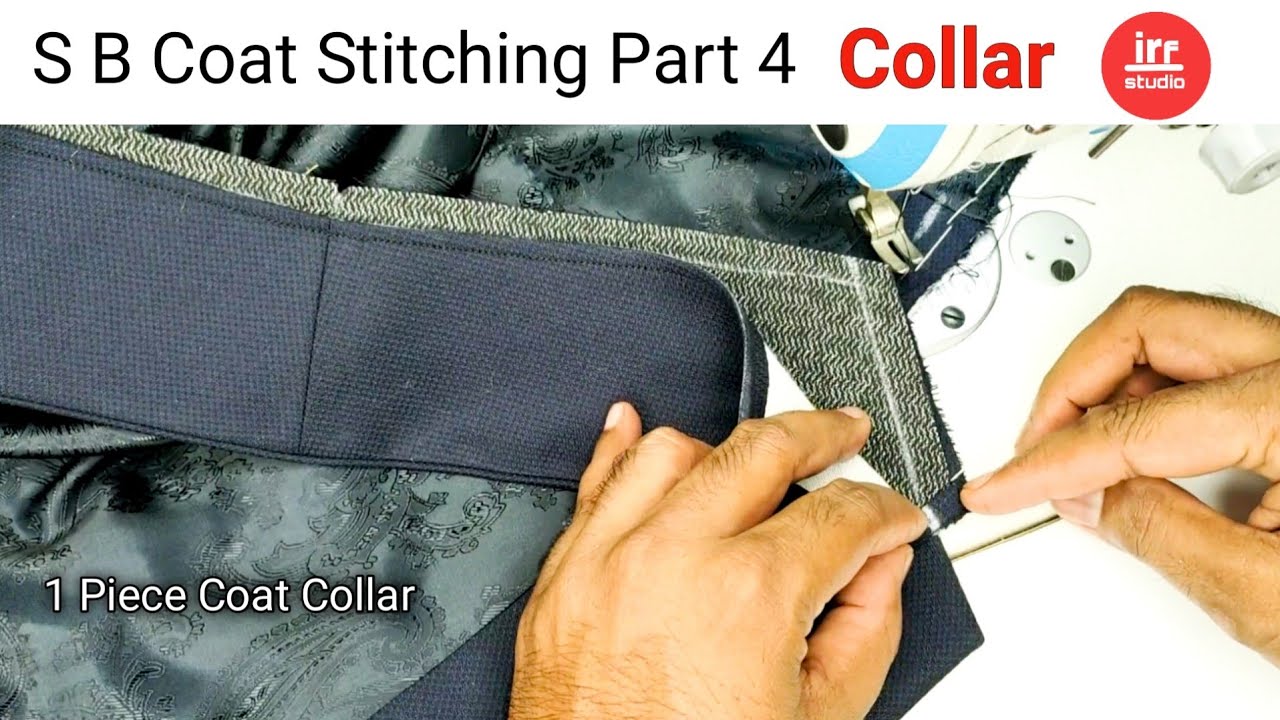 Single Breast Coat Stitching Part 4 | How To Make (Sew)  A Noch Lapel Coat Collar Video Step By Step