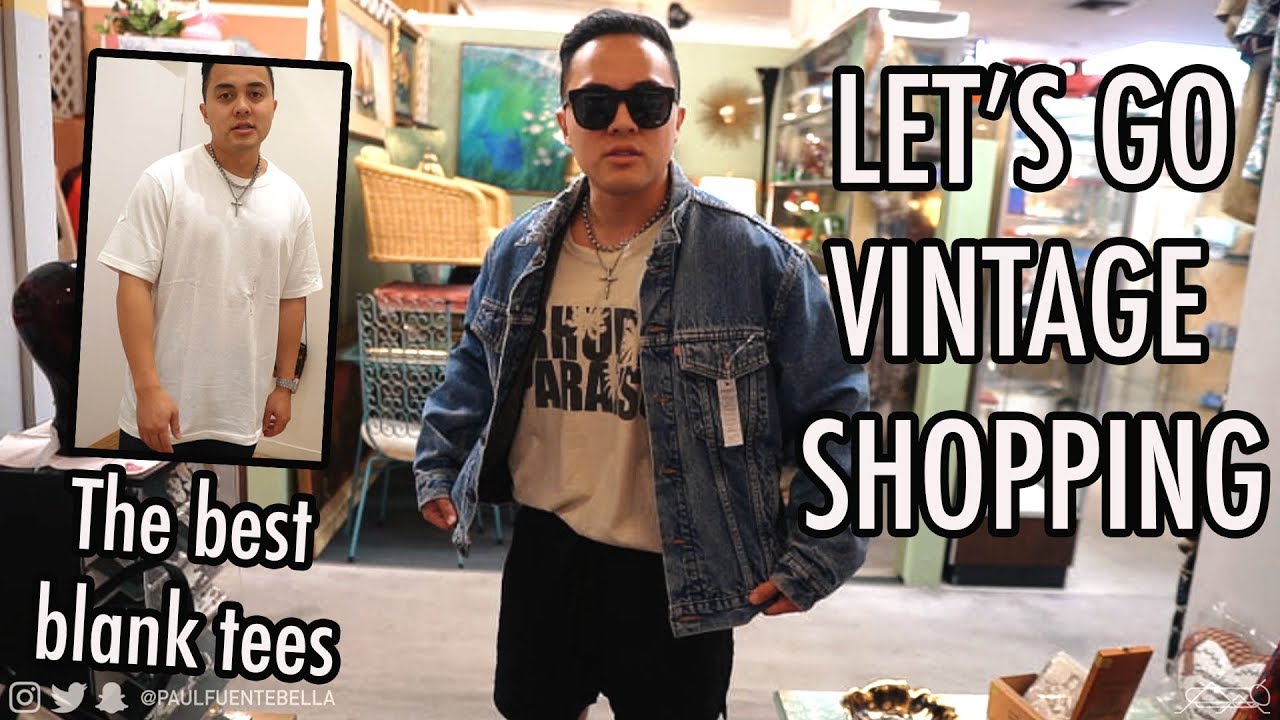 Come Vintage Shopping with me!  (i found the BEST basic tees too) VLOG