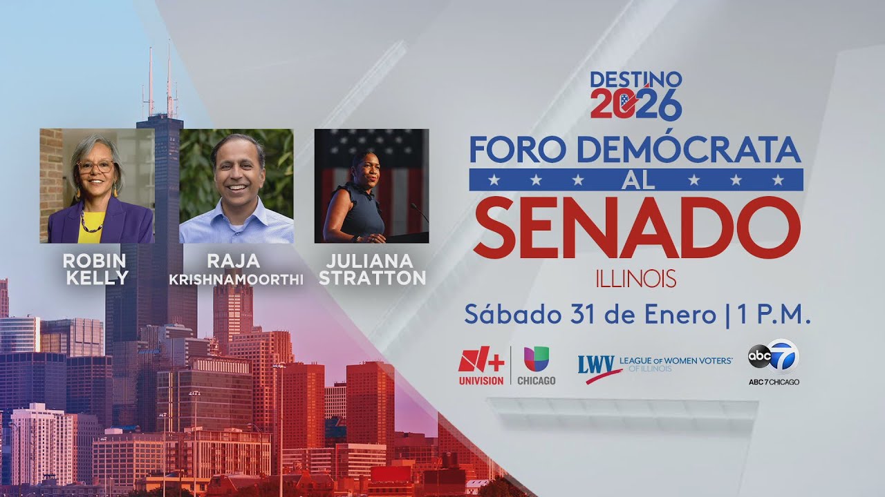 🔴 #EnVivo: Foro demócrata con los tres principales precandidatos a senador federal por Illinois.
