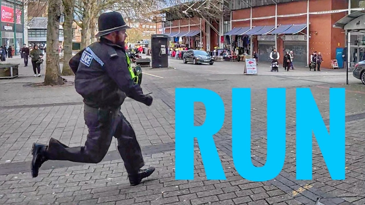Погоня полиции Вест-Мидлендса пешком 🏃