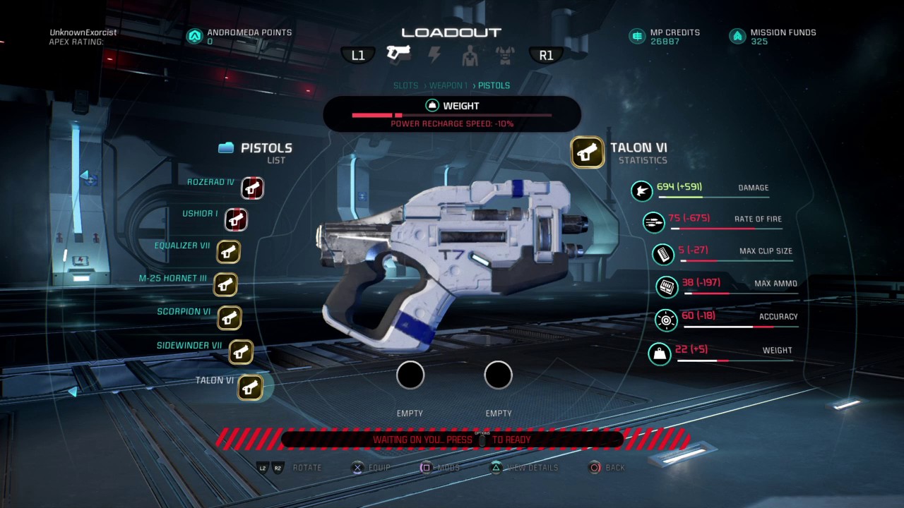 Mass Effect: Andromeda Multiplayer Best Weapon Ranking