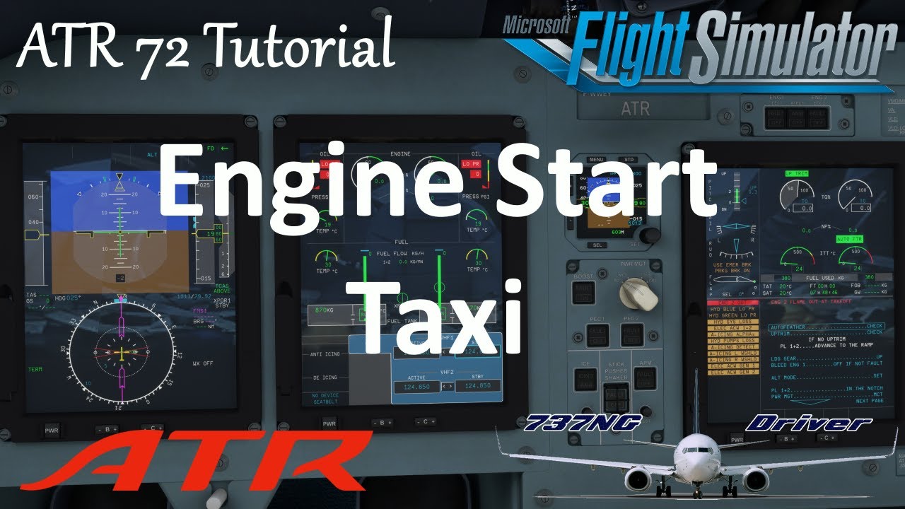 ATR 72 & 42 Tutorial 4: Engine Start, Push/Powerback, Taxi | Real Airline Pilot