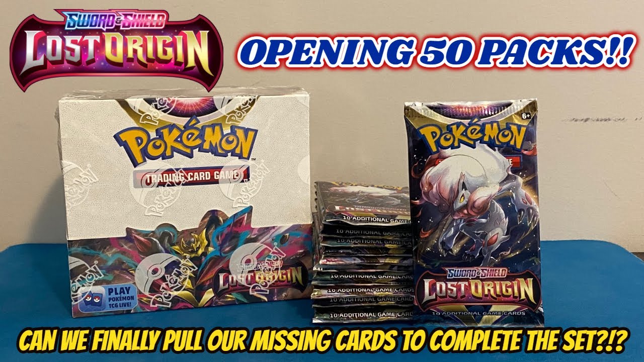 WOW!! I opened 50 packs of LOST ORIGIN to try and COMPLETE THE SET!! (pokemon card opening)