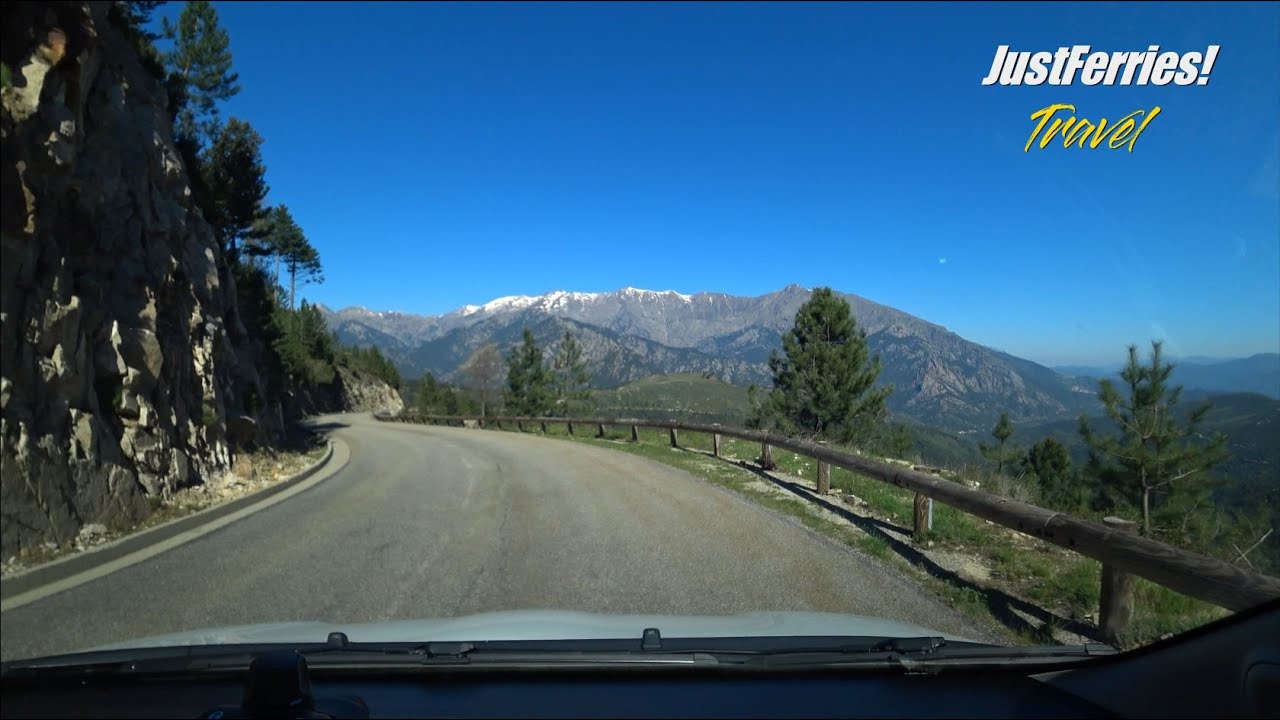 Dashcam: Corsica D244 via Défilé de l'inzecca and Ghisoni + D69 + T20 to Tattone (France)
