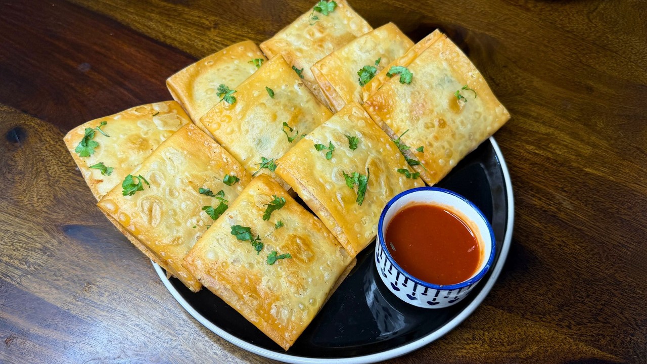 Crispy Chicken Recipe l Creamy Chicken Pockets Recipe l आसानी से बनाएं खस्ता चिकन स्नैक्स #chicken