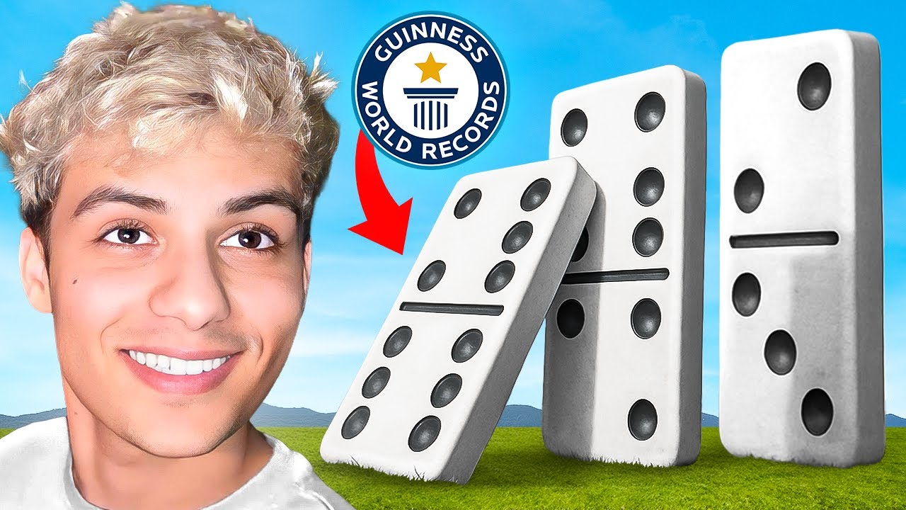 We Built The World's Longest Domino Wall!