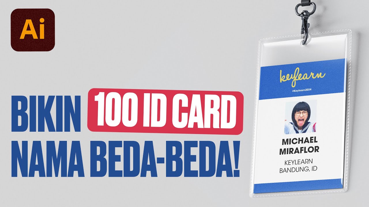 Bikin 100 kartu di Adobe Illustrator gak pake ribet | Variable Data & Action