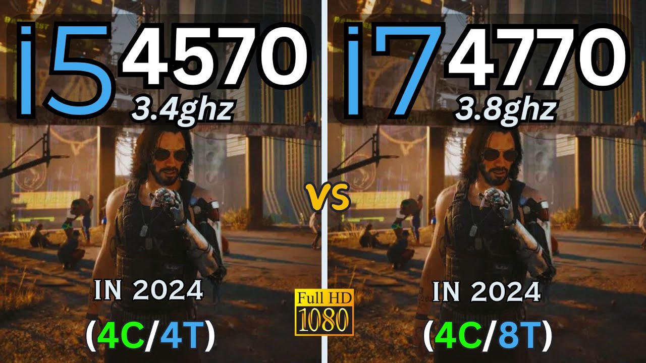 i5 4570 vs i7 4770 Tested in 12 Games (2024) | 1080p