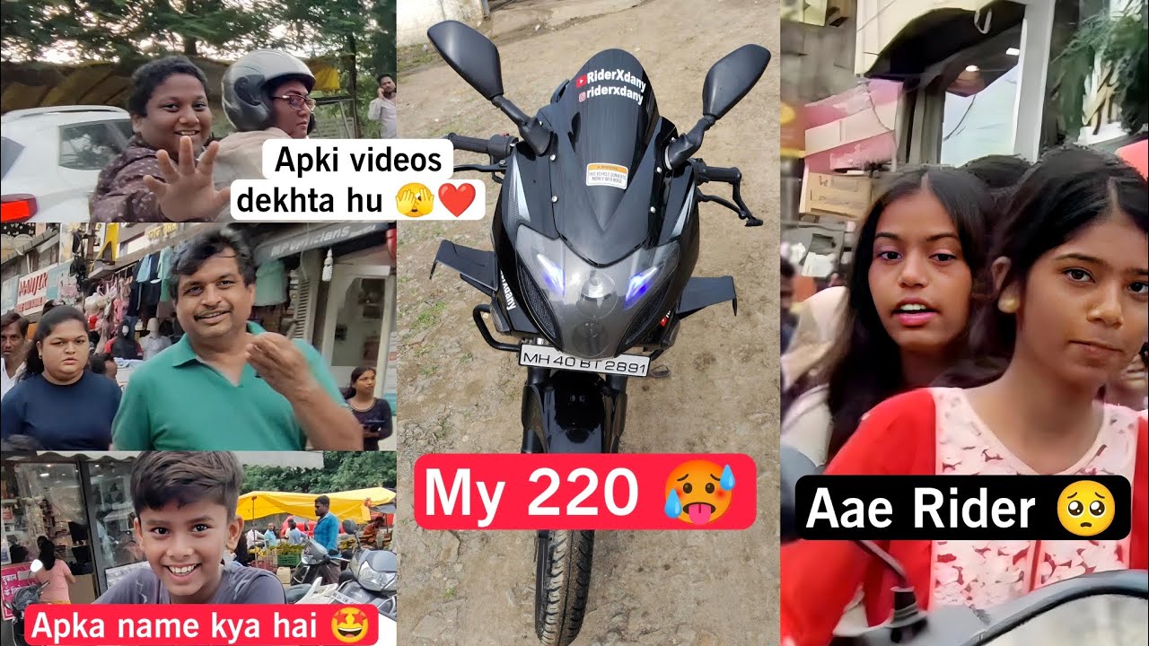 PUBLIC REACTION ON PULSAR 220 😱❤️ | CUTE GIRLS REACTION 🫣 | KIDS REACTION 🤩 | #motovlogging #nagpur