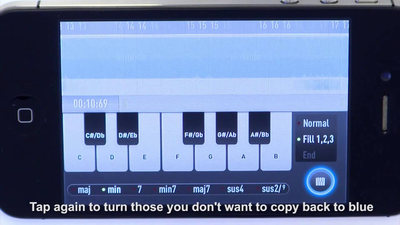 3: How to copy and paste sections of your music in SessionBand