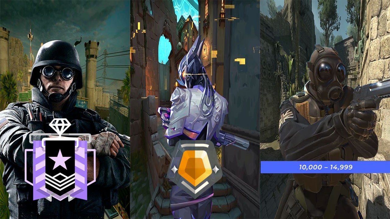 Pegando o Rank Máximo nos 3 Maiores FPS (R6, Vava, e Cs)