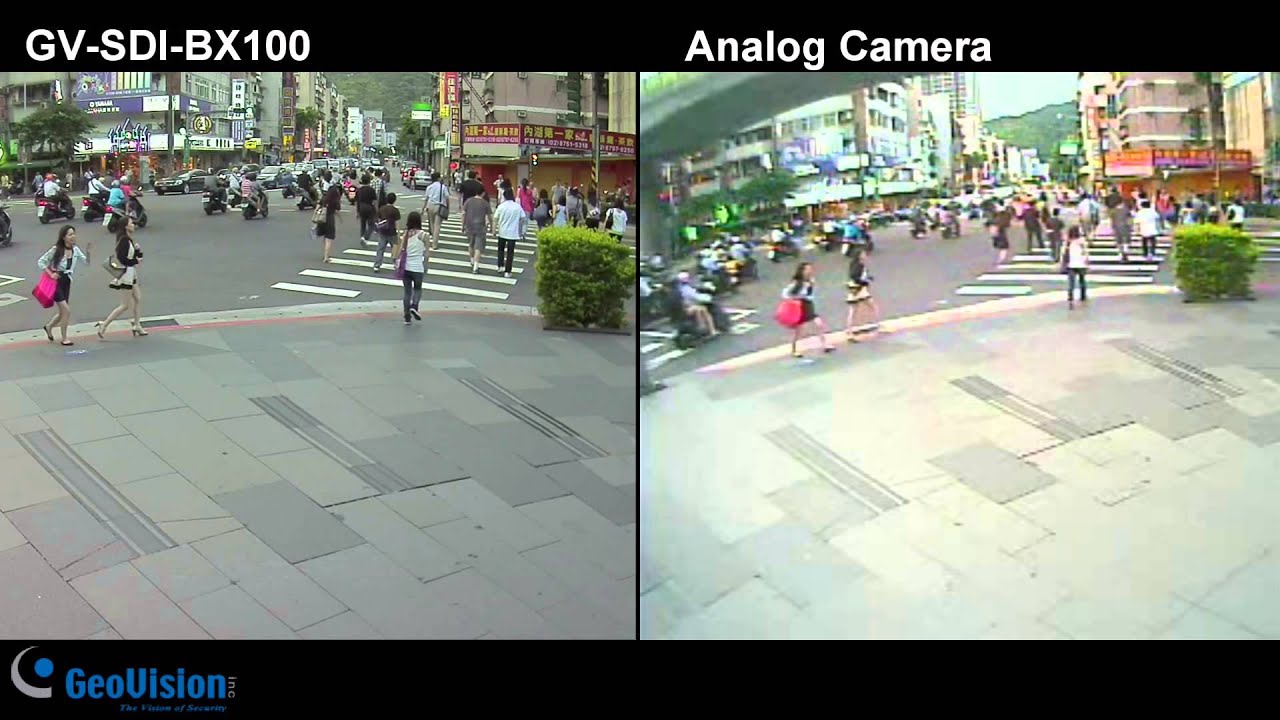 GeoVision GV-SDI-BX100 vs. Analog Camera