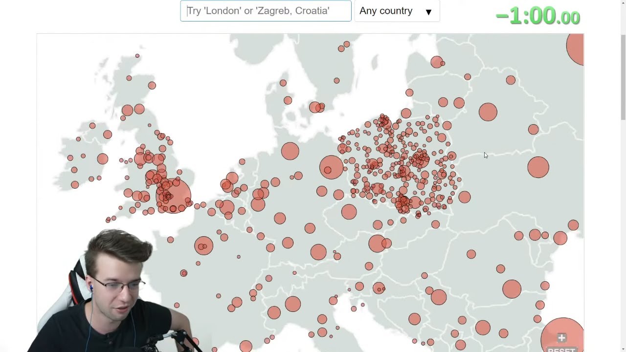 How many European Cities can I name in 1 hour?