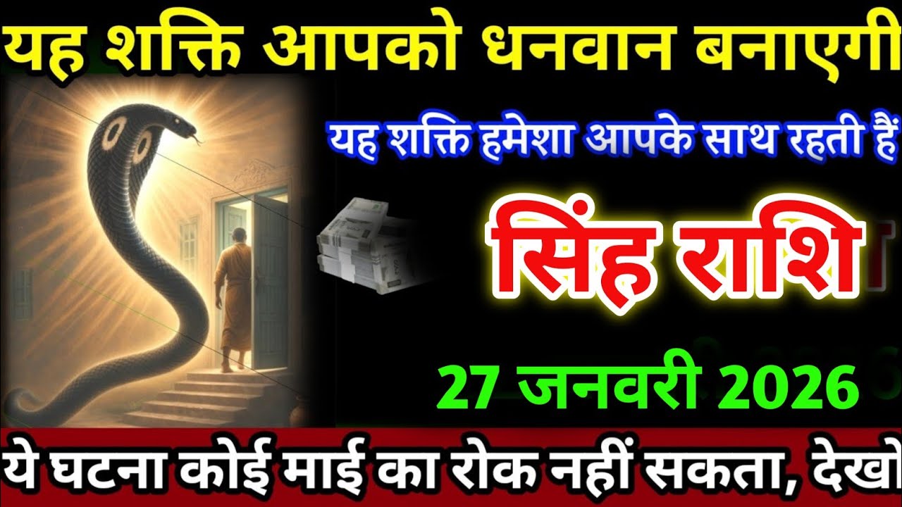 सिंह राशि वालों 27 जनवरी यह शक्ति आपको धनवान बनाएगी हमेशा आपके आस पास रखना है। Singh Rashi