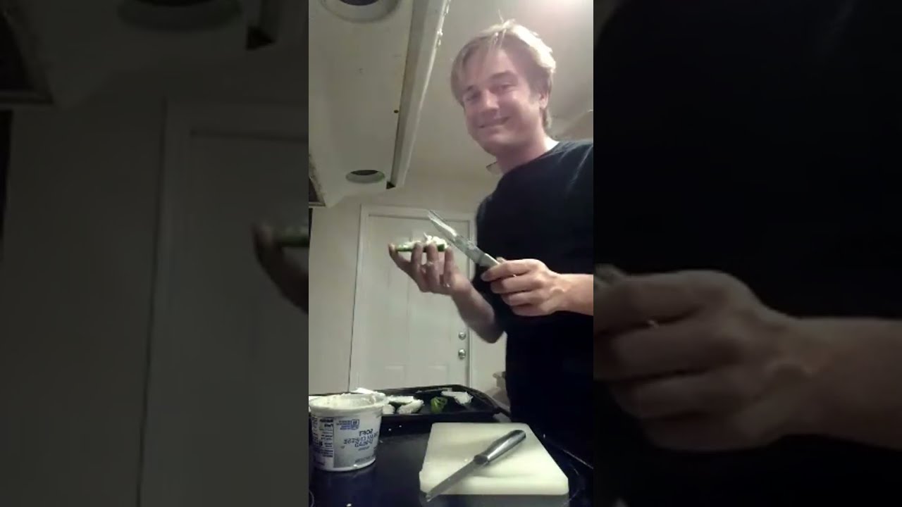 Makin jalapeno poppers  and ramen