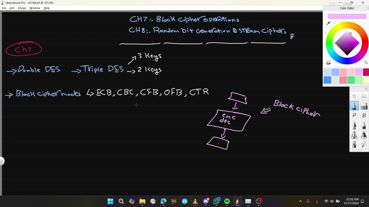 Cryptography - CH7&8 - pt1: Double DES Attack and weaknesses, Triple DES
