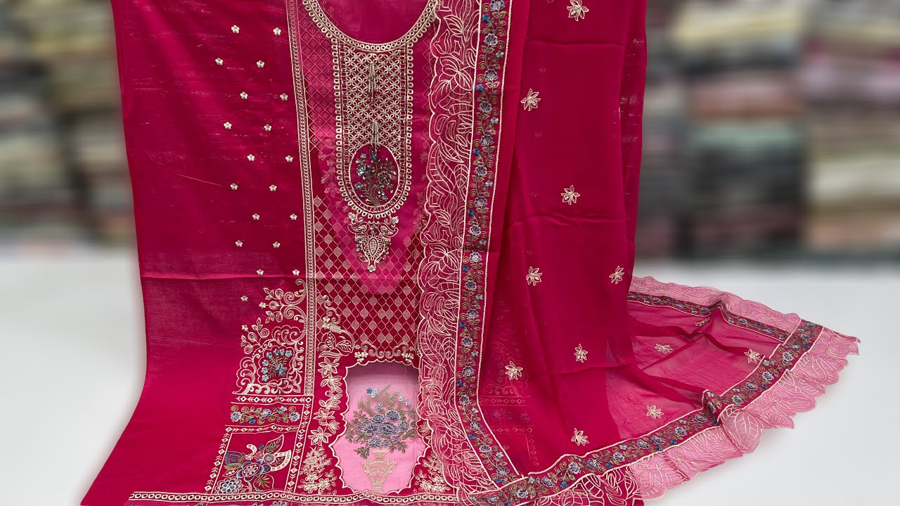 Luxury Lawn Embroidered | ChikanKari | with Chiffon Embroidered Dupatta | Eid Collection 2026