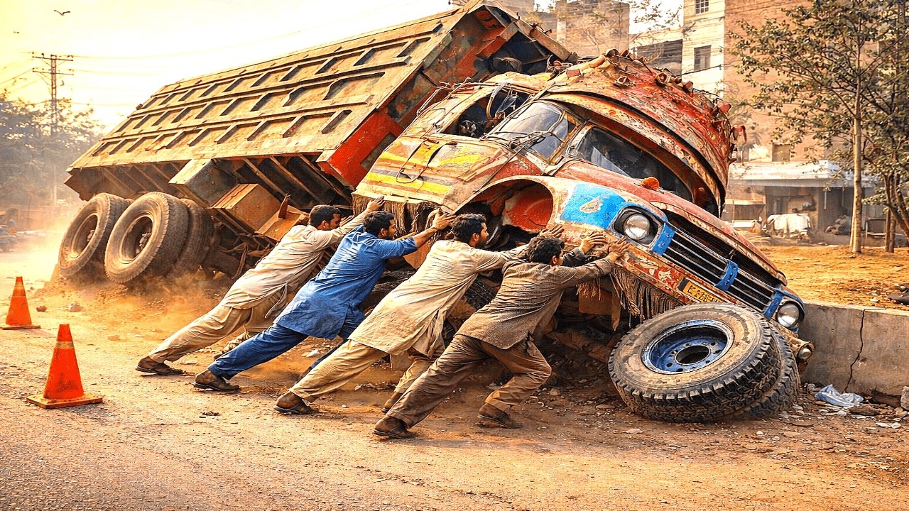 Top Most Popular Dangerous Truck Road Accident Repairing And Restoration Process