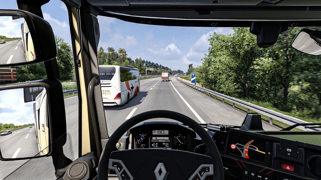4K Ultra Realistic Graphic Renault |Euro Truck Simulator 2 1.57 Snowymoon Mod Gameplay