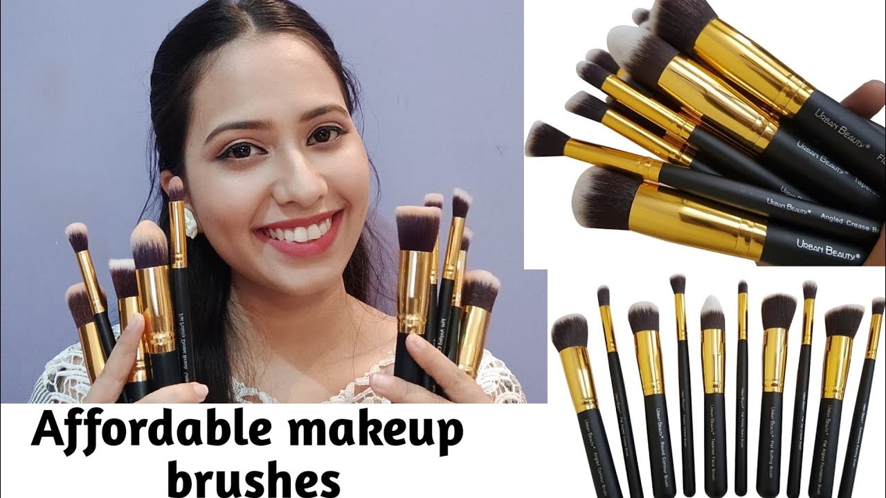 Affordable makeup brushes for beginners |Urban Beauty 10 piece Makeup Brush Set|